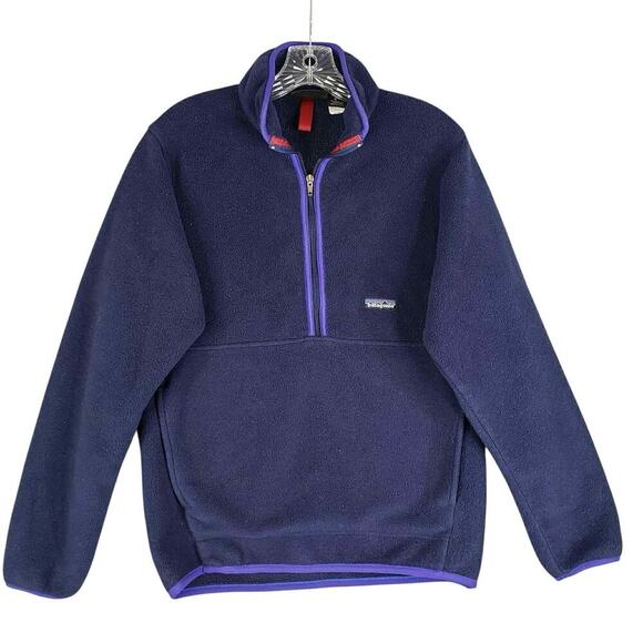 Patagonia Synchilla Marsupial Fleece Jacket Blue Purple Vintage Men’s Size Small - Picture 2 of 12